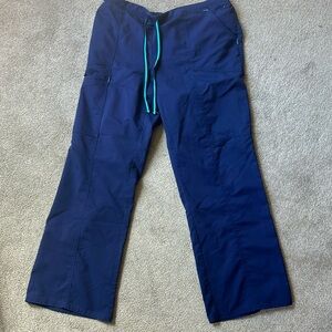 Women’s scrub bottoms size large. Navy blue